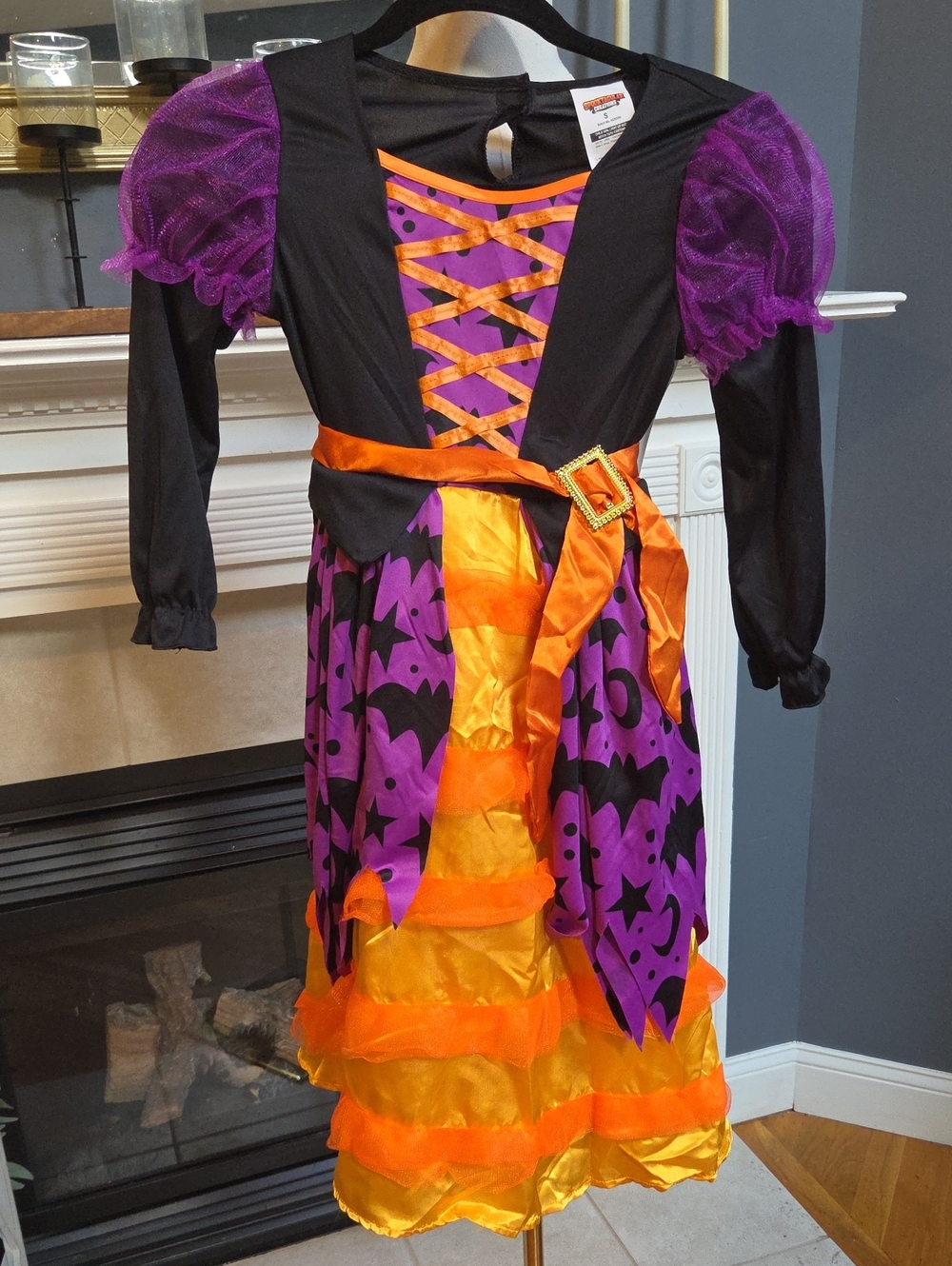 Girls Light Up Witch Costume- Size Small (5/7) 🧙‍♀️🧹